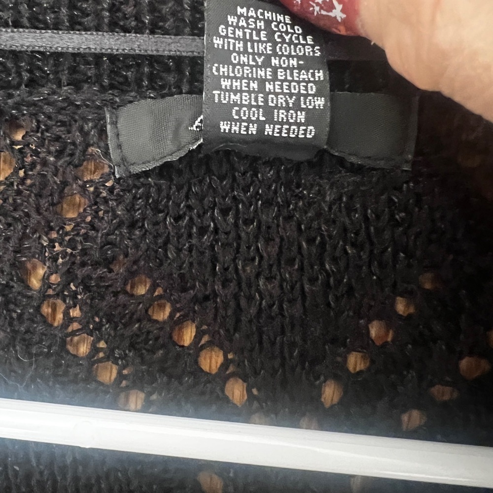 Alfani 3/4 sleeve Black Knit Sweater - Picture 4 of 5